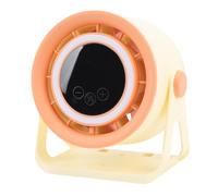 SALALIS Ventilador de Escritorio Portátil, Velocidad del Viento Silenciosa y Ajustable para Uso en Exteriores, Oficina en Casa, con Luz LED (Caqui)