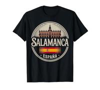 Salamanca España City Travel España Aventura Camiseta gráfica económica, Hombre, Negro, M