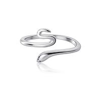 SALAN 925 Anillos De Apertura De La Joyería De Plata De Ley 925 Regalo De Anillo De Cóctel De Serpiente para Mujer De Plata 925 Joyería De Anillo