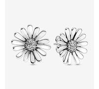 SALAN 925 Pendientes De Plata Esterlina Pendientes Daisy Flower Stud Pendientes Mujeres Aniversario Compromiso Joyería Regalo