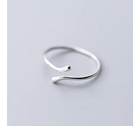 SALAN Anillo Ajustable Geométrico De Plata De Ley 925 para Mujeres De Moda, Joyería Fina Bonita, Accesorios Minimalistas