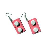 SALAN Nueva Cápsula De Madera Linda Pendientes De Gota Graciosos Encantadores Píldoras Medicina Cuelga Pendientes para Mujeres Niña Joyería De Moda