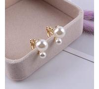 SALAN Pendiente De La Perla Simulada Clip En Pendientes Mujeres Bodas No Pendientes Pierced Pendientes Maxi Joyería Amor