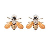 SALAN Pendientes De Cristal De Abeja Accesorios De Joyería De Fiesta Linda Perla Declaración Insecto Stud Pendientes para Mujeres