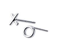 SALAN Pendientes De Diseño Divertido Y Novedoso X Y O Pendientes De Botón De Moda Bonitos para Mujer Pendientes De Plata Maciza 925 Regalos para Niña Joyería con Dijes Alfileres