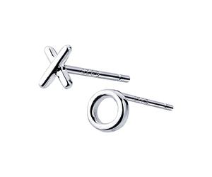 SALAN Pendientes De Diseño Divertido Y Novedoso X Y O Pendientes De Botón De Moda Bonitos para Mujer Pendientes De Plata Maciza 925 Regalos para Niña Joyería con Dijes Alfileres