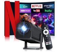 Salange Proyector【Compatible con Netflix】HY320 MAX 4K Soportes de Cine en casa, Mini Proyector de teléfonos celulares Projector Inteligente para Cine en casa/Exterior,Projector portátil con WiFi BT5.3