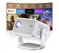 Salange Proyector de 4 K ?Auto Keystone & Electronic Fokus? Mini Video Beamer FHD 1080P, proyector de cine en casa 4K pequeño, proyector con WiFi 6 y Bluetooth 5.2, Home Cinema Proyector para teléfono