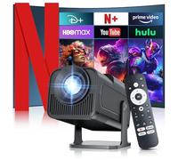 Salange Proyector Inteligente, Youtube/PrimeVideo/D+ Integradas, Mini Proyector 4K Nativo 1080P, Wi-Fi y Bluetooth, Keystone Auto, Android 13.0 Smart TV (2025 Nuevo)