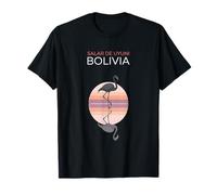 Salar de Uyuni Bolivia Flamingo Atardecer Camiseta