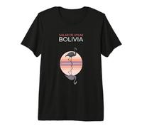 Salar de Uyuni Bolivia Flamingo Atardecer Camiseta Premium