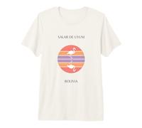 Salar de Uyuni Bolivia Flamingo Atardecer Camiseta Premium