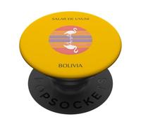 Salar de Uyuni Bolivia Flamingo Atardecer PopSockets PopGrip Adhesivo