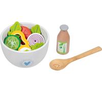 Salat Set Vitalbowl: Schüssel: Ø 13 cm, H: 8,2 cm,Holz und Filz,24 Teile,per Set