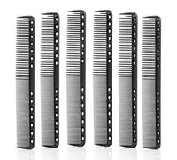 Salbsever 6 peines de corte de fibra de carbono, peine de peluquero y estilista, resistente al calor, dientes medianos y finos para hombres y mujeres, cortes de cortaúñas, salón en casa