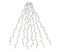 Salcar 1,5m x 8 Cadena de Luces para Árbol de Navidad, Impermeable LED Luz Cadena Ligera, 280 Leds Cadena Luminosa Cable de Verde para Exterior e Interior, Fiestas Boda - Blanco cálido