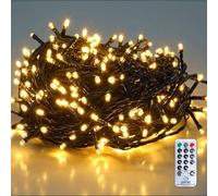 SALCAR 25.7m 360 Leds Cadena de Luces IP44 Impermeable, LED Luz Cadena Ligera Navidad, Led Cadena Luminosa con 8 Modos, Led Decoración Interior Exterior para Jardín Balcón Fiestas (Blanco cálido)
