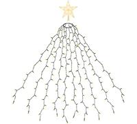 Salcar 3m x 10 Cadena de Luces para Árbol de Navidad, Impermeable LED Luz Cadena Ligera Navidad, 360 Leds Cadena Luminosa Cable de Verde para Exterior e Interior, Navidad Fiestas Boda - Blanco cálido
