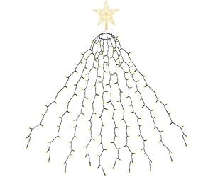 Salcar 3m x 10 Cadena de Luces para Árbol de Navidad, Impermeable LED Luz Cadena Ligera Navidad, 360 Leds Cadena Luminosa Cable de Verde para Exterior e Interior, Navidad Fiestas Boda - Blanco cálido