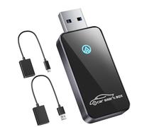 SALCAR Adaptador inalámbrico para Coche Android - Actualización de 2025, dongle inalámbrico USB Android con WiFi de Doble Banda, Estable e ininterrumpido, Compatible con el Sistema