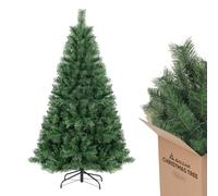 SALCAR Arbol de Navidad Artificial 150 cm, Árbol de Navidad con Guantes y 408 Puntas de Rama Soporte de Metal, Montaje Rápido, Ignífugo, Abeto