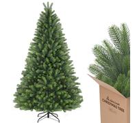 SALCAR Arbol de Navidad Artificial 180 cm, Árbol de Navidad con Guantes y 100%-PE Puntas de Rama, Pino de Navidad con Soporte de Metal, Montaje Rápido, Ignífugo, Abeto