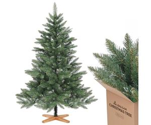 SALCAR Árbol de Navidad Artificial de 150 cm con Soporte de Madera, Agujas de PVC, árbol de Navidad Realista, decoración Interiores, fácil Montaje