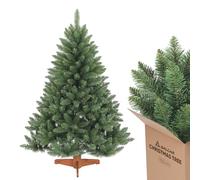 SALCAR Árbol de Navidad Artificial de 150 cm, de Aspecto Natural, con 458 Ramas, Abeto de Normandía Verde con Sistema Plegable y un diámetro Extragrande del árbol de 106 cm