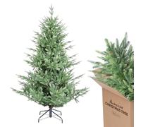 SALCAR Árbol de Navidad artificial de 180 cm, 90% PE moldeado por inyección Premium, árbol de Navidad realista, incluye guantes y soporte de metal (diámetro de 125 cm)