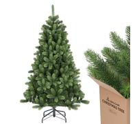 SALCAR Árbol de Navidad Artificial de 180 cm con Puntas Redondas de Polietileno y Ramas de PVC, Color Verde Natural, para casa u Oficina