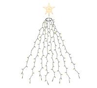 SALCAR Cadena de Luces de árbol de Navidad, Equipada con 8 guirnaldas. La Cadena de Luces del árbol de Navidad Viene con un Anillo y una Estrella de árbol de Navidad de 10 LED en la Parte Superior.