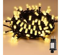 SALCAR Cadena de luces LED de 48 m, 300 ledes, 31 V, iluminación navideña con 8 modos, temporizador y memoria, resistente al agua, cadena de luces para árbol de Navidad, para exterior, interior