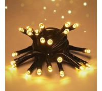 SALCAR Cadena de luces LED para exteriores, USB de 2 m, 20 LED, luces de árbol de Navidad para exteriores, impermeable, árbol de Navidad, jardín, fiestas, blanco