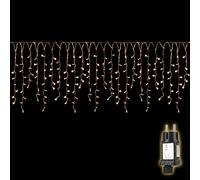 SALCAR Cortina de luces LED de 10M + cable de alimentación de 3M - blanco cálido
