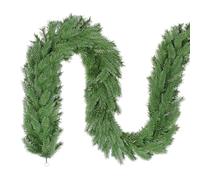 SALCAR DIY Guirnalda de Navidad Verde 5m PE + PVC | Decoración versátil para Interiores y Exteriores | Ideal para Puertas, escaleras, mesas y Eventos Festivos