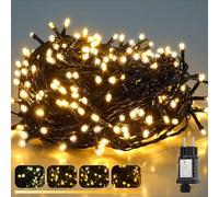 SALCAR Guirnalda Luces Navidad 20m 300 LEDs, Iluminación Navideña Exterior Interior con 9 Modos, Blanco Cálido a Amarillo Regulable Cadena de Luces para Árbol de Navidad, Jardín, Balcón, Fiesta