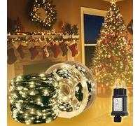 SALCAR Guirnalda Luminosa 100m 1000 LEDs en Hilo de Cobre, Guirnalda para Árbol de Navidad con 8 Modos, Iluminación Navideña Impermeable para Interior y Exterior, Blanco Cálido