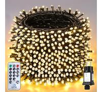 SALCAR Luces de Navidad, 80m 1330LED Luzes para árbol de Navidad con Mando, 8 Modos y Temporizador, Impermeable Guirnalda Luces Exterior para Jardín, Balcón, Nozze, Fiesta, Blanco Cálido