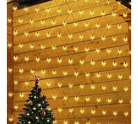 SALCAR Luces de Red Navidad Exterior 3x2m 204 LEDs, Blanco Cálido | 8 Modos, Temporizador y Memoria, IP44 impermeable, para Decoración Navideña Arbustos, Jardín, Terraza y Balcón