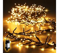 SALCAR Luces Navidad 10M 1000LED, Guirnalda de Luces LED para árbol de Navidad con 8 Modos y Temporizador, Impermeable Cadena de Luces Decoración para Exterior Interior Habitacion, Blanco Cálido