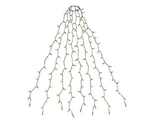 SALCAR Luces para Árbol de Navidad con Anillo, 200LED 1.5m x 8 Cadena de Luces con 8 Modos, Impermeable Luces de Decoración Árbol Navideña para Exterior Interior, Blanco Cálido