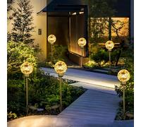 SALCAR Luces Solares para Exteriores, 2 Piezas LED Lámparas Solares Exterior, 8 Modos Impermeable Luz Solar Exterior Jardin para Aceras Césped, Patio, Jardín