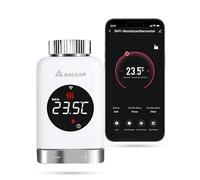SALCAR Termostato Calefaccion TRV801W WiFi Termostato Pantalla LCD Compatible con Amazon Alexa & Google Assistant Cabezal Termostático Programable Tuya, sin Puerta de Enlace Adicional