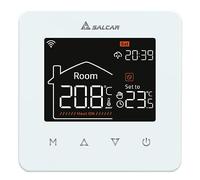 SALCAR Termostato Calefaccion WiFi para Calefacción por Suelo Radiante Eléctrico 16A, Pantalla Táctil LCD Programable Termostato de Ambiente Compatible con Amazon Alexa & Google Assistant, Blanco