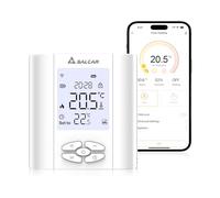 SALCAR Termostato Inteligente Caldera Termostato de Calefacción WLAN T5W Termostato de Radiador WiFi con Humedad Tuya Termostato de Pared Programable Termostato de Ambiente WiFi Inteligente