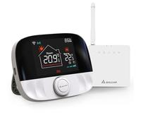 SALCAR Termostato WiFi Inteligente para Caldera de Gas, termostato de Ambiente T9W RF Termostato de radiador con Receptor Tuya Programable Termostato de Pared Compatible con Amazon Alexa y Google