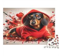Salchicha Caperucita Rompecabezas 1000 Piezas De Cartón Grueso Juego De Rompecabezas Anti Estrés Adultos para Cuadro para Decorar como Regalo Original 38x26cm/1000pcs