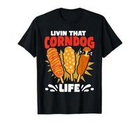 Salchicha Livin' Corn Dog Life Funny Corn Dog Camiseta