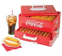 Salco Coca-Cola Hot Dog Maker - Vaporera y calentador de panecillos estilo comedor, 24 salchichas y capacidad para 12 panecillos, salchichas, verduras, pescado, albóndigas
