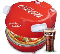 Salco Coca-Cola Pizzamaker - Pizza perfecta en 3-5 minutos | Piedra de cordierita de 30 cm | Temperatura variable hasta 400°C | Temporizador de 15 min con señal | Carcasa Cool-Touch | Ideal para pizza